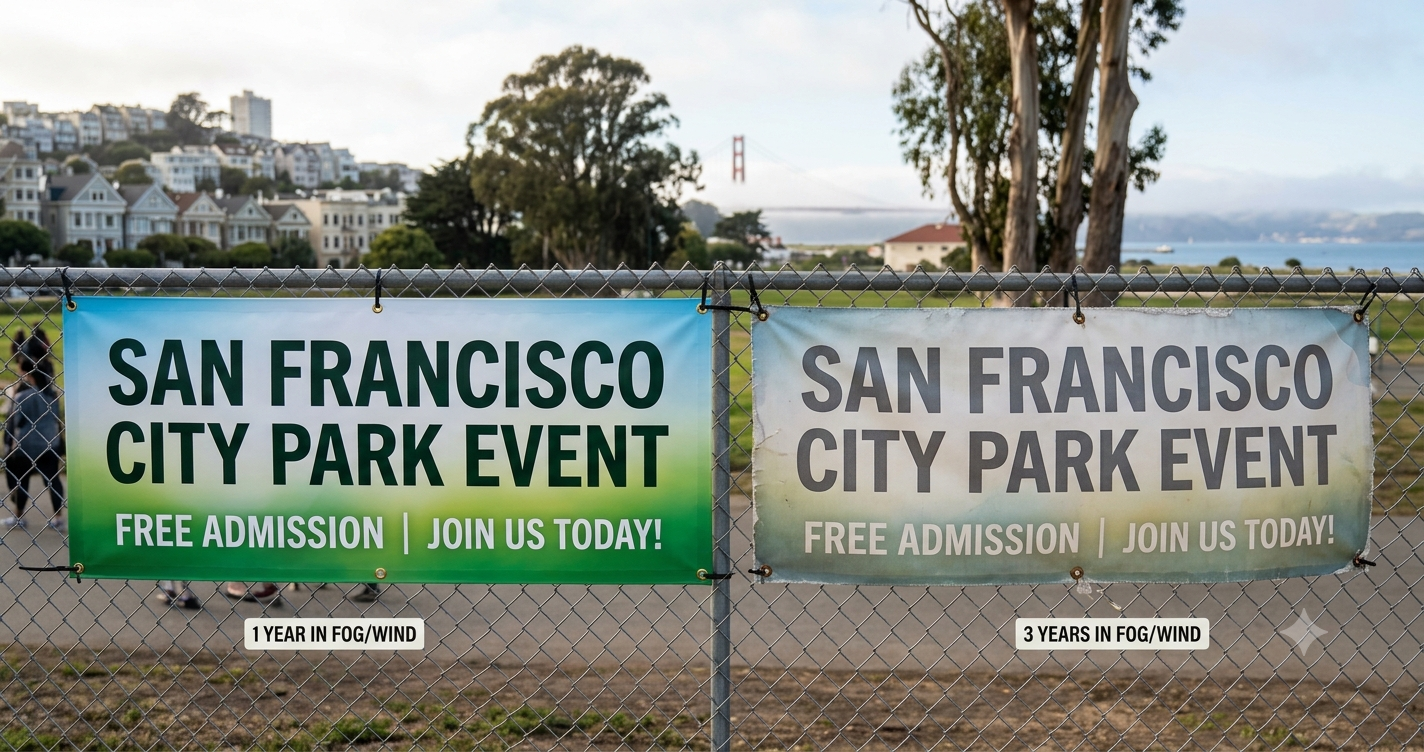 How Long Do Vinyl Banners Last in San Francisco? A Real-World Durability Timeline