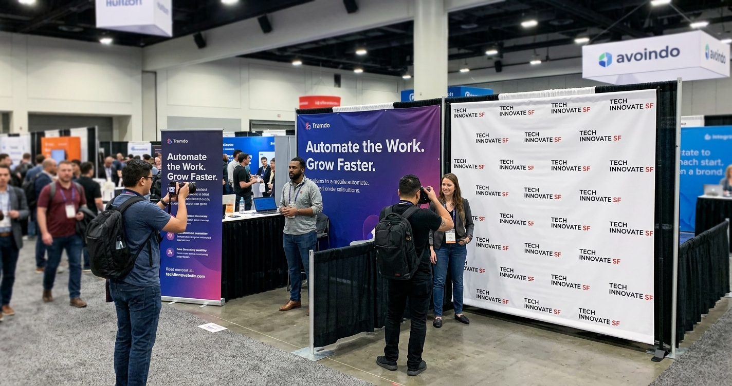 Tech Conference and Trade Show Vinyl Banners: Booth Branding for Moscone Center and Bay Area Events